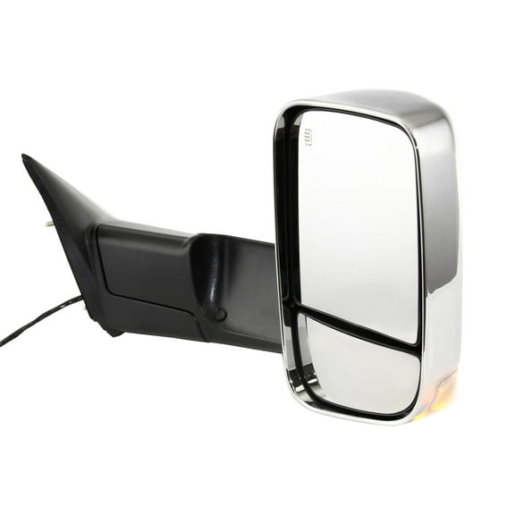 MIRROR Compatible For 2011 Ram 1500 2010 Dodge 2500 Right Passenger Towing Heated Power Glass In-housing Signal Light With memory Chrome