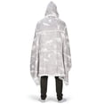 thumbnail image 3 of Safdie & Co. Premium Ultra Soft Flannel Hoodzy Hooded Throw Blanket with Sherpa Grey Wildlife, 3 of 5