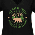 thumbnail image 4 of Inktastic The Great Smoky Mountains Are Calling Women's Plus Size V-Neck T-Shirt, 4 of 5