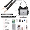 thumbnail image 4 of Bolsos Hobo para mujer, bolsos, monederos, bolso de hombro de cuero vegano para mujer, bolsos cruzados bohemios Sailing Electrónica, 4 of 6