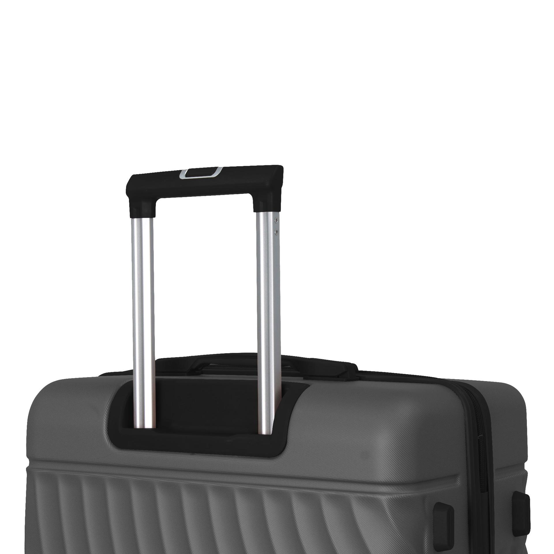 Lisonu 3-Piece Luggage Set, Gray Hardshell Suitcase Set with Spinner Wheels & TSA Lock, Durable ABS Travel Trolley, 20" 24" 28"