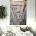 thumbnail image 3 of Rustic Tapestry, Old Wooden Garage Door American Native Country Farm Style Artwork Image, Wall Hanging for Bedroom Living Room Dorm Decor, 40W X 60L Inches, Antique White Grey, by Ambesonne, 3 of 5