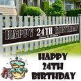 thumbnail image 2 of LINGPAR - Letrero grande de 9.8 x 1.6 pies para feliz cumpleaños 24 - Decoración de Cheers LINGPAR LINGPAR, 2 of 2