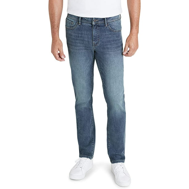 IZOD Men's Jeans - Comfort Stretch Denim Straight Leg Relaxed Fit Jeans ...