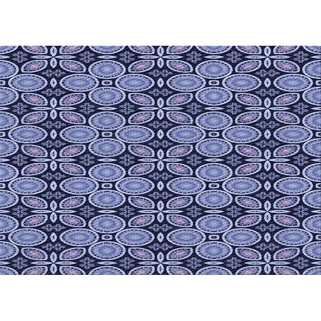 Ahgly Tapis Rectangulaire Lavable en Machine Intérieur Transitionnel Bleu, 7 Pieds x 9 Pieds
