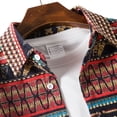 thumbnail image 7 of LYXSSBYX Mens Flannel Shirts Clearance Men's Printed Lapel Fashion Printed Shirt Jacket, 7 of 7
