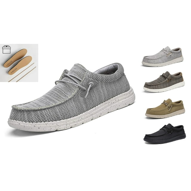 Bruno Marc Men's Comfort Tennis Shoes Casual Slip-on Loafers Lightweight Stretch Shoes Outdoor Indoor Sneakers BLS211 GREY Size 8.5