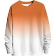 thumbnail image 4 of Sweatshirts For Men Gradient Color Printed Casual Crewneck Plus Size Long Sleeve Tops Sporty Hoodless Sweatshirt For Fall Winter, 4 of 4