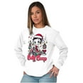 thumbnail image 4 of Betty Boop Christmas Ms. Santa Claus Women's Long Sleeve T Shirt Brisco Brands S, 4 of 6