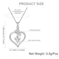 thumbnail image 6 of Ydou Love Heart Pendant Necklace for Women, 18K White Gold over Silver April Birthstone Jewelry Mother's Day Gifts for Women Mom Wife/Lover, 6 of 8
