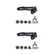thumbnail image 3 of Wosthever ZTTO Soporte de bicicleta Soporte de cronómetro Velocímetro Soporte de montaña ultraligero duradero Linterna Accesorios de ciclismo Negro Negro 2piezas Wosthever CBP322583, 3 of 6