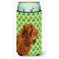 thumbnail image 1 of Sussex Spaniel Día de San Patricio Retrato de trébol Niño alto Aislador de bebidas Aislador de bebidas Hugger, 1 of 1