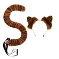 thumbnail image 1 of Adorable Plush Tiger Tail Accessory - Long Brown Tail for Kids - Fun Animal Props, 1 of 4