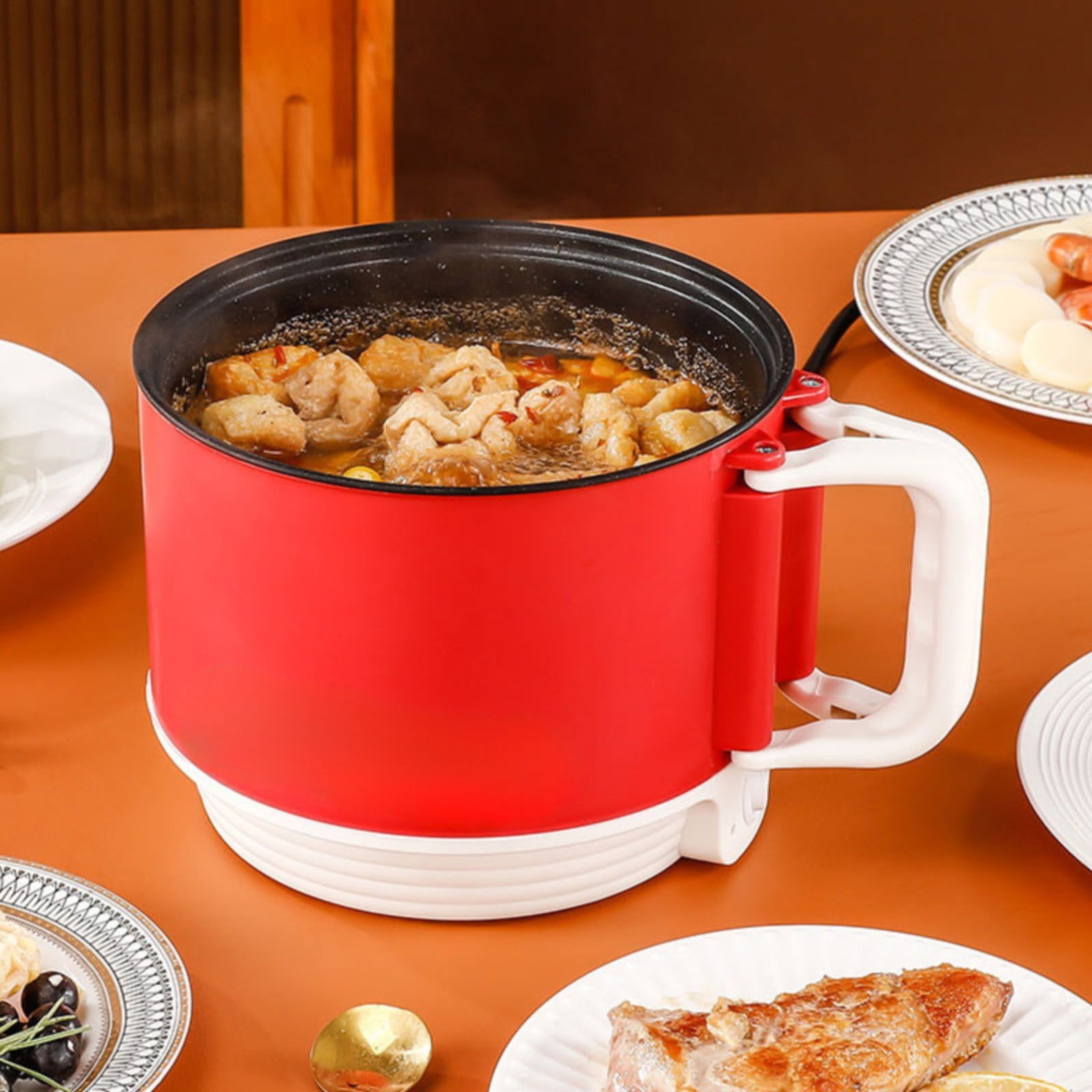 Rice Cooker, Fdelink Versatile Mini Rice Cooker and Pot for Noodles Soup Steaming Portable and Convenient for Quick Meals