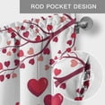 thumbnail image 6 of Happy Valentines Day Farmhouse Short Window Curtain Valances, Red Love Branches Spring Rod Pocket Kitchen Valances for Living Room Bedroom Bathroom Cafe 54" x 18", 6 of 8
