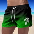 thumbnail image 1 of Summer Everyday Men's Beach Shorts for Casual Travel Polyester Gradient Printed Waist Relaxed Fit Apparel, 1 of 3
