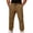 Brown, variant on Jogger Pants for Men with Zipper Ankle Loose Fit Athletic Sweatpants Outdoor Black L