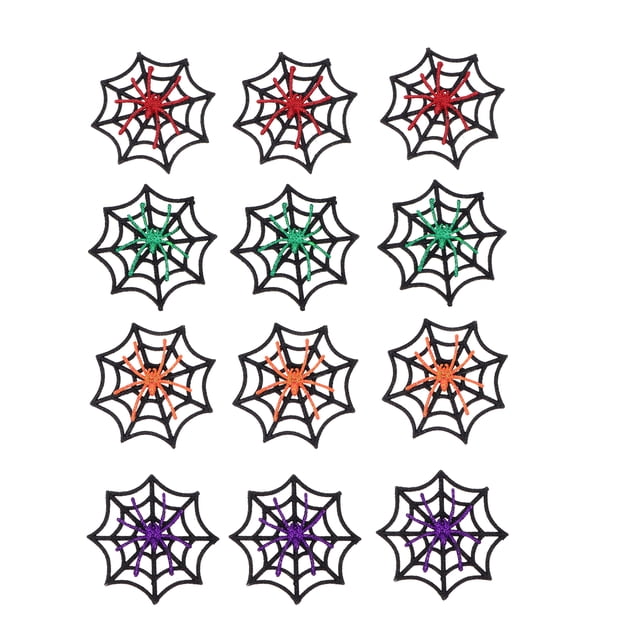 12 PCS Halloween Spider Webs Decorative Cobweb Spiders Fake Spiders Adornos únicos