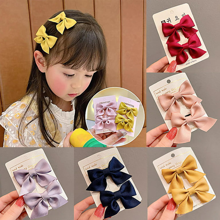  Red Hair Ribbons for Women Bow Clips for Girls Barrettes for  Thin Thick Hair Accessories for Teens Cute Large Hair Ribbon Bows for  Pigtails Hair Stuff for Teen Girl Bowknot