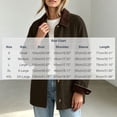 thumbnail image 2 of DISKEBUISS Women's Barn Jacket Corduroy Collar Work Coat Button Front Mid Length Outerwear with Pockets for Fall Winter, 2 of 8
