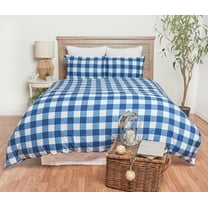 Buffalo Check Blue King Duvet Cover Set