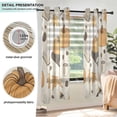 thumbnail image 3 of Yayeee Window Curtains Light Filtering 63"x42" Grommet Panel Pair Home Living Room Decor, Beige Fall Books, 3 of 7