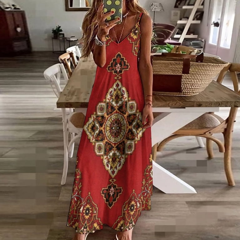 Persian traditional Carpet Sleeveless Dress Dress women beach dresses -  Walmart.com