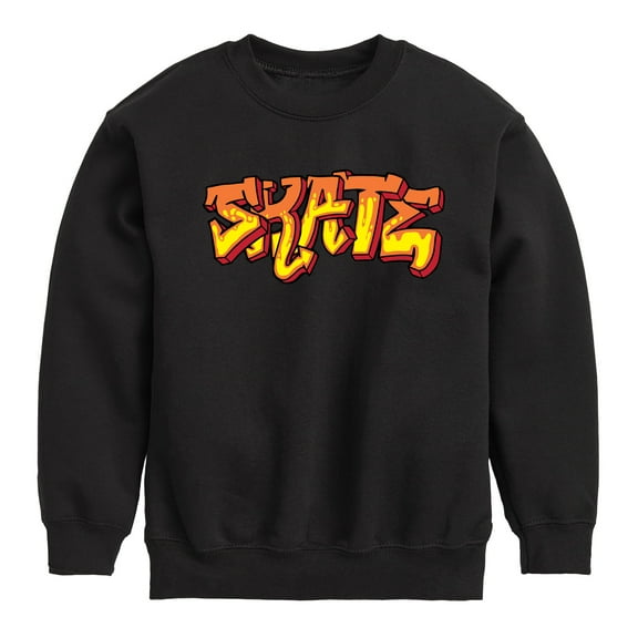 Instant Message - Skateboarding - Skate Graffiti - Toddler & Youth Crewneck Fleece Sweatshirt
