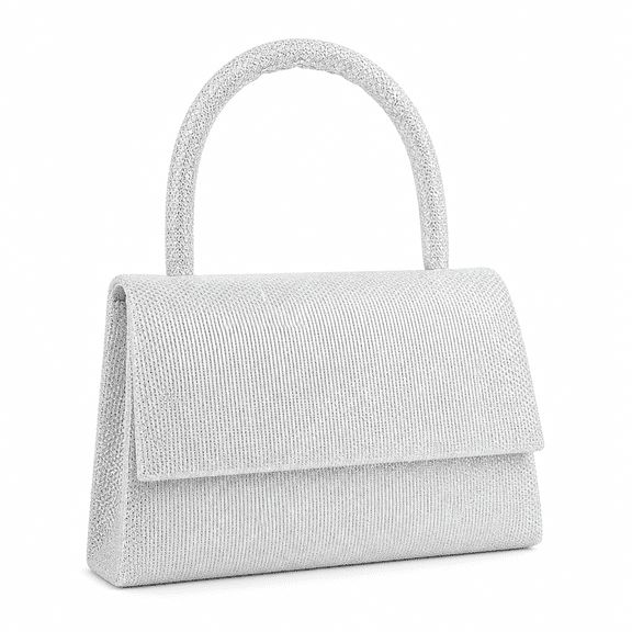 ELORIAH Mini Evening Bag Women Sequins Wedding Shoulder Clutch Handbag (Silver)