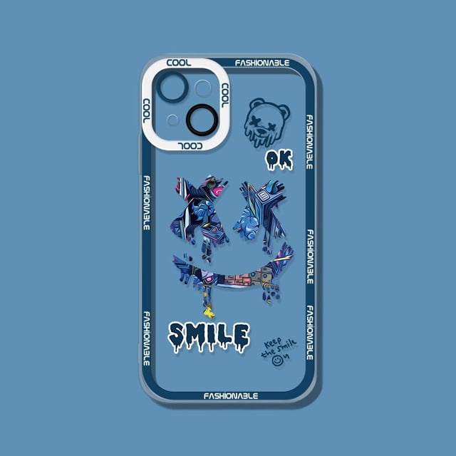 Funda transparente con dibujos animados para iPhone, carcasa suave de silicona a prueba de golpes para modelos 14, 11 Pro Max, 13, 12 Mini, 8, 7, 6, 6S Plus, SE 2020 Fivean unisex