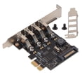 thumbnail image 2 of PCI E To USB 3.0 Expansion Card, 5GB Transmission 15PIN Interface PCB 2A Power Supply 15pin Expansion Card 4 Ports  For Desktop Computer, 2 of 8