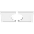 thumbnail image 3 of Ekena Millwork CMP24X12RE2-07000 7 in. ID x 8.25 in. Rectangle Architectural Grade PVC Contemporary Ceiling Medallion - 2 Piece, 3 of 7