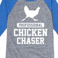 thumbnail image 3 of Instant Message - Professional Chicken Chaser - Toddler & Youth Raglan Graphic T-Shirt, 3 of 5