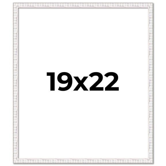 19x22 Frame White Real Wood Picture Frame Width 0.75 inches | Interior Frame Depth 0.5 inches |