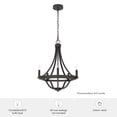 thumbnail image 7 of Hunter - Perch Point 5-light Noble Bronze, Medium Size Chandelier, Dimmable, Casual Style, Empire Shaped, for Bedrooms, Dining, Living Rooms - 19424, 7 of 7
