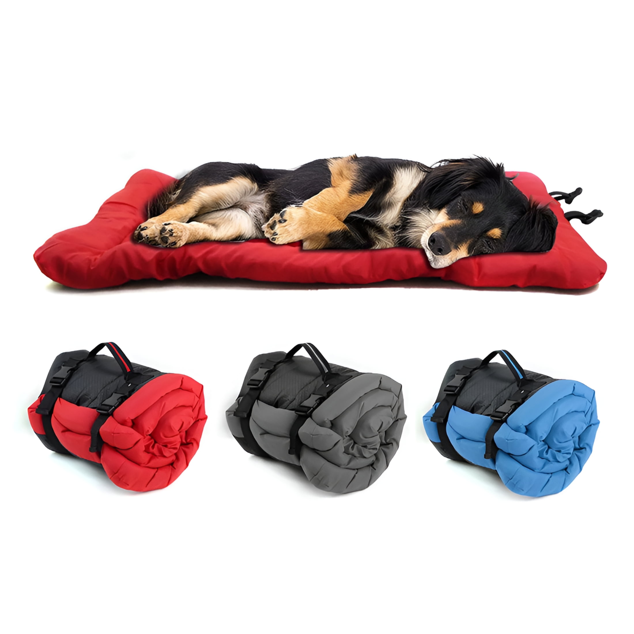 LAMIRO Waterproof Dog Bed,Travel Dog Bed | Outdoor Bed for Dogs | Pet Sleeping Mat Portable Bed Roll for Pets | Travel | Hiking | Camping | Dog Bed One Size