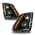 thumbnail image 2 of AKKON - For 2008-2014 Cadillac CTS Dual Projector Black Housing Switchback LED Headlights [Halogen Model], 2 of 7