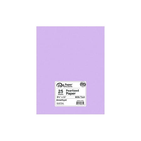 UPC: 0740512858750 | Paper Accents Paper Pearlized 8.5 x 11  25pc 80lb Amethyst