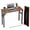 Dark Walnut, variant on Small Computer Desk Folding Table - 35.8" Foldable Office Desk, No Assembly, Perfect for Small Spaces in Bedroom, or Apartment, Portable Mini Desk or Study Table Compact Design, Dark Oak