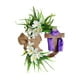 thumbnail image 2 of Guirnalda de Pascua con flores artificiales de ratán simuladas con cruz para el frente morado 35cm, 2 of 9