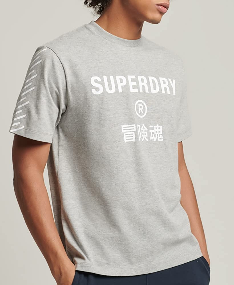 Superdry Mens Code Core Sport T-Shirt 07Q-GRY-L