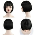 thumbnail image 3 of DOPI 12" Short Black Bob Wigs with Hair Bangs for Women Natural Looking Synthetic Full Hair Wigs for Women, 3 of 5