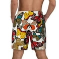 thumbnail image 2 of Lsque Mens Swim Trunks Retro Floral Butterfly Pattern - Bathing Suit Compression Liner - Beach Swim Shorts Swimwear - (S-3XL) - Stretch Quick Dry -Medium, 2 of 9