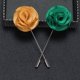 thumbnail image 3 of Broche de hombre con corpiño largo y clásico con flores, broche de hombre a juego, corpiño de seda sintética, 3 of 5