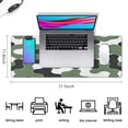 thumbnail image 5 of Green, White and Black Camouflage&nbsp;mousepad Gamingwaterproofnon Slip&nbsp;for Office Home Work Gaminggaming Mouse PadRubber Base Mousepad with Stitched Edges 31.5x11.8inches, 5 of 7