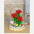 thumbnail image 5 of Building Blocks Flower Flower Small Particle Rose And Chrysanthemum Potted Bouquet, 5 of 5