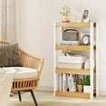 thumbnail image 2 of Costway 1 PCS 4 Tier Bookshelf Wooden Bookcase with Dual Anti-Tipping Kits Open Shelving Unit Natural, 2 of 10