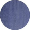 thumbnail image 1 of Ahgly Company Indoor Round Abstract Blue Modern Area Rugs, 4' Round, 1 of 4