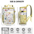 thumbnail image 3 of Travel Cooler Bag - Pioneer Flower Floral Print Pattern Camping Beer Cooler Backpack with Bottle Opener- Waterproof Insulated Picnic Backpacks - Cooler Bag for Beach, 3 of 6