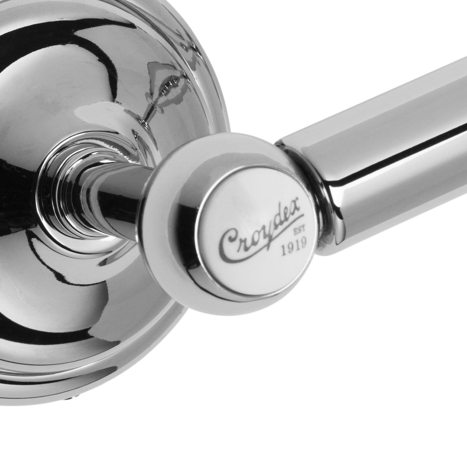 Croydex 1919 Flexi Fix Screw or Glue Wall-Mounted Toilet Paper Holder in Chrome